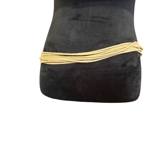 Handcrafted Knotted Rope Belt With Leather Accents & Metal Ring - Adjustable Fit - Picture 4 of 4